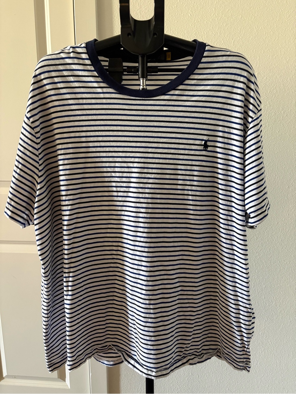 Polo Ralph Lauren Striped Navy and White Men’s Crew Neck Shirt